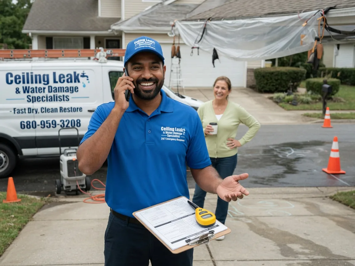 Ceiling Leak Cleanup Mound City, KS FAQs